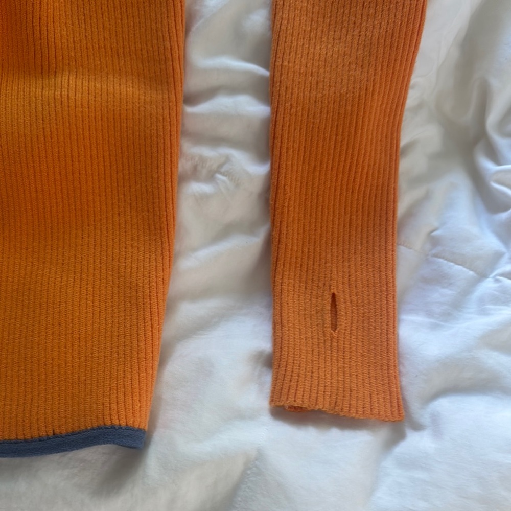 Orange and Gray Ribbed Two-Piece Set - Picture 5 of 7